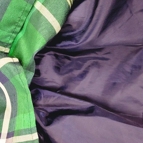 Gymboree Plaid Black Watch Green Navy Dress Girl 10 - Picture 10 of 12
